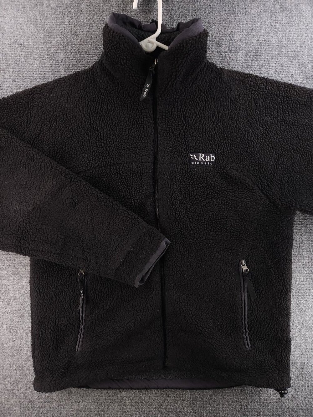 Rab Chunky Teddy Bear Fleece All Polyester Logo Full Zip Medium Jacket Men Solid